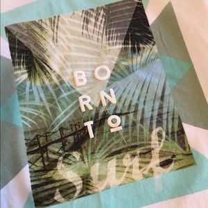 Born to Surf boys t-shirt tee top L 10 surfer grom